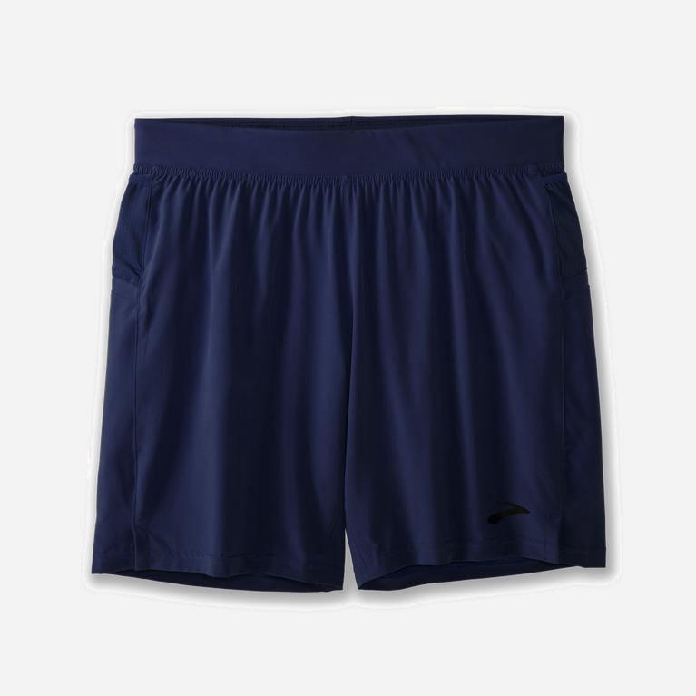 Brooks Sherpa 7 2-In-1 Herren Shorts Laufhosen - Navy (ATIYK2104)